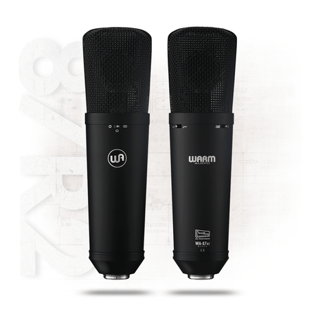 Warm Audio WA-87 R2 Large-Diaphragm Multi-Pattern Condenser Microphone Black 2