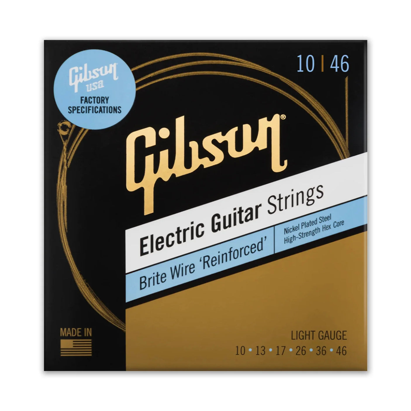 Gibson Brite Wire Reinforced 10 - 46 Electric Guitar Strings
