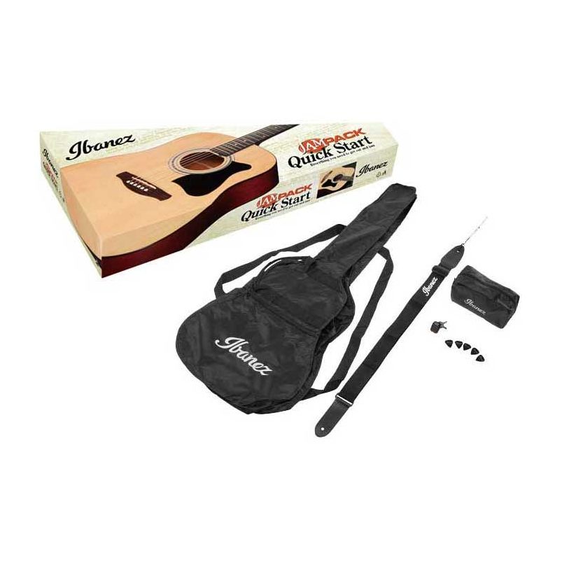 Ibanez V54NJP Dreadnought Acoustic Guitar Jam Pack, Open Pore Natural 4