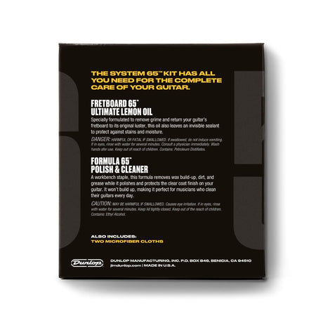 Jim Dunlop 6503 Guitar Cleaning Kit Pack Back