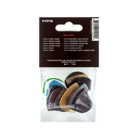Jim Dunlop Shred Variety Guitar Picks Back