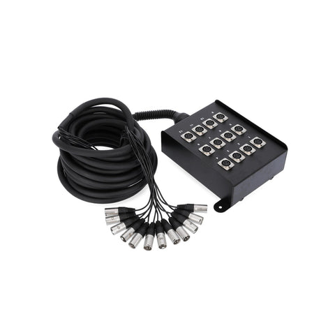 Adam Hall K12C10 12-Channel Multicore Stagebox - 12 Send, 10m Cable 1