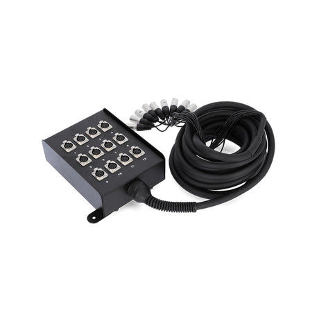 Adam Hall K12C10 12-Channel Multicore Stage Box - 12 Send, 10m Cable 13