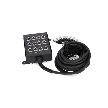 Adam Hall K12C10 12-Channel Multicore Stage Box - 12 Send, 10m Cable 14