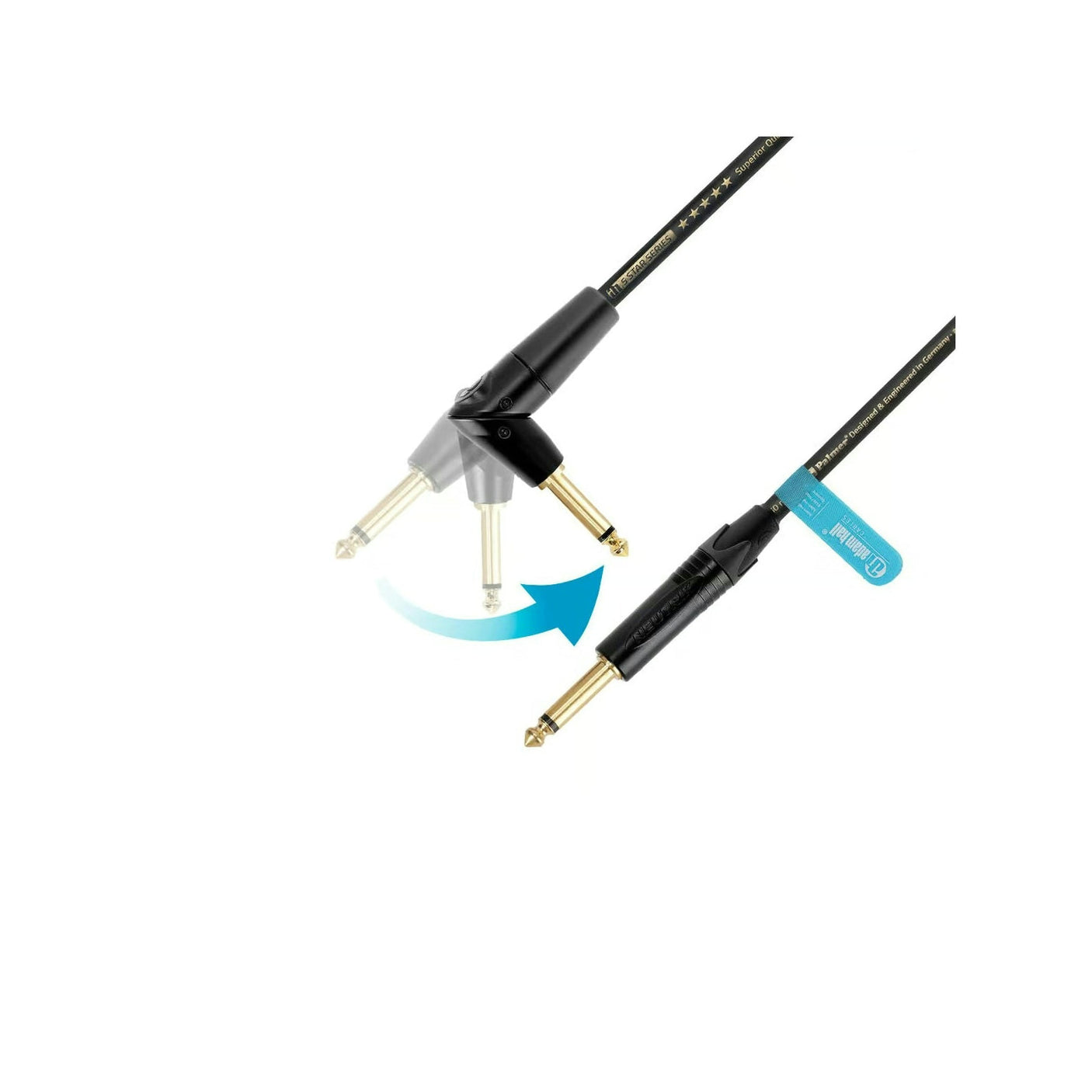 Adam Hall Cables 5 Star IPPR 0600 FLIPJACK Instrument Cable — Adjustable Straight/Angled Jack, 6M 1