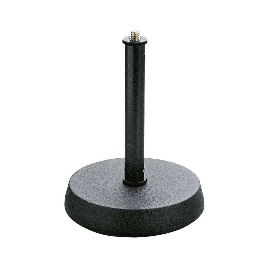 K&M 232BK Table Microphone Stand with Round Cast-Iron Base - Black 1