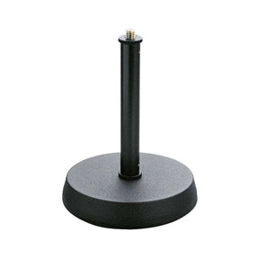 K&M Table Microphone Stand with Round Cast-Iron Base - Black 23200 1