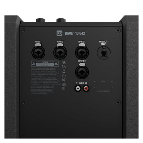 LD Systems DAVE 10 G4X Compact 2.1 Active PA System With Bluetooth – Black 9
