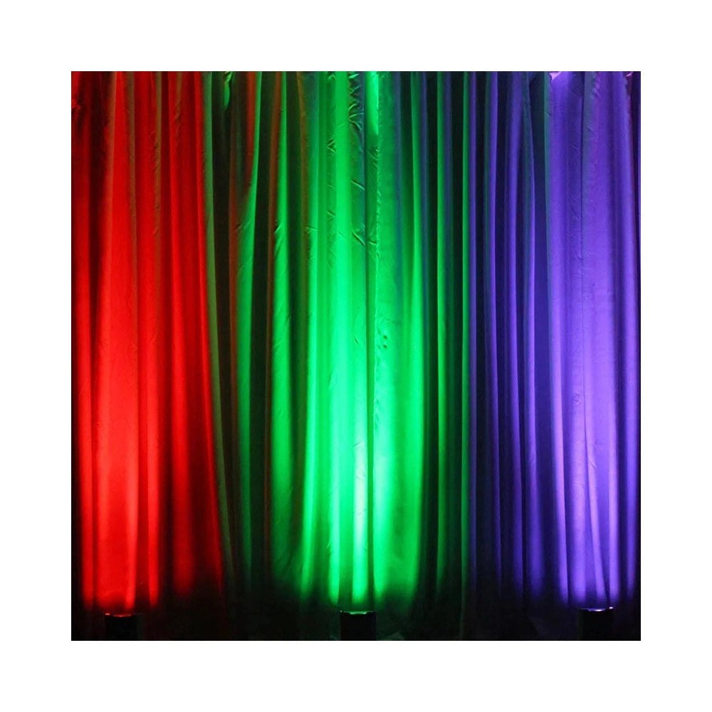 LEDj Rapid QB1 HEX Battery Uplighter – 4 x 12W RGBWAUV LEDs White 13