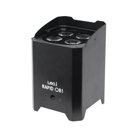 LEDj Rapid QB1 HEX Battery Uplighter – 4 x 12W RGBWAUV LEDs Black 3