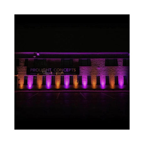 LEDj Rapid QB1 RGBA IP Battery Uplighter – 4 x 8W RGBA LEDs Black 16