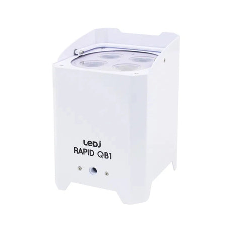LEDj Rapid QB1 RGBA IP Battery Uplighter – 4 x 8W RGBA LEDs White 3