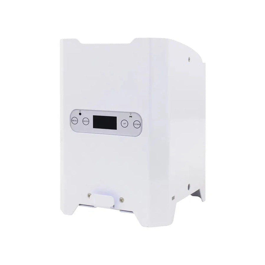 LEDj Rapid QB1 RGBA IP Battery Uplighter – 4 x 8W RGBA LEDs White 4