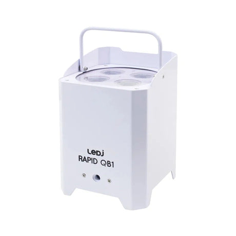 LEDj Rapid QB1 RGBA IP Battery Uplighter – 4 x 8W RGBA LEDs White 5