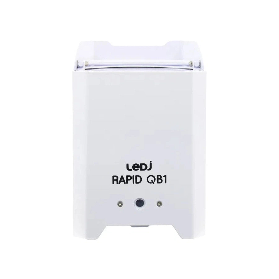 LEDj Rapid QB1 HEX IP Battery Uplighter – 4 x 12W RGBWAUV LEDs White 9