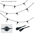 LEDj ES Rubber Festoon String 25m – 1m Spacing, 16A Plug & Socket Lamps Not Included 1