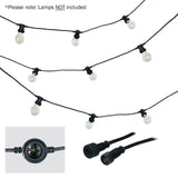 LEDj ES Rubber Festoon String 25m – 1m Spacing, 16A Plug & Socket Lamps Not Included 1