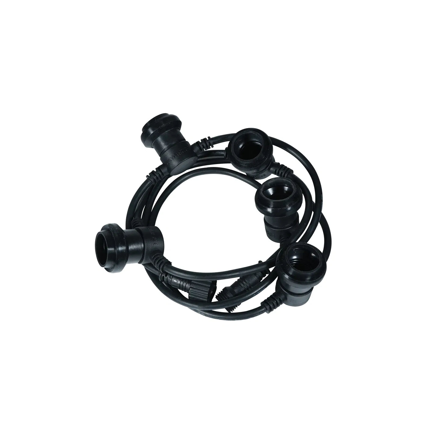 LEDj ES Rubber Festoon String 25m – 1m Spacing, 16A Plug & Socket Lamps Not Included 2