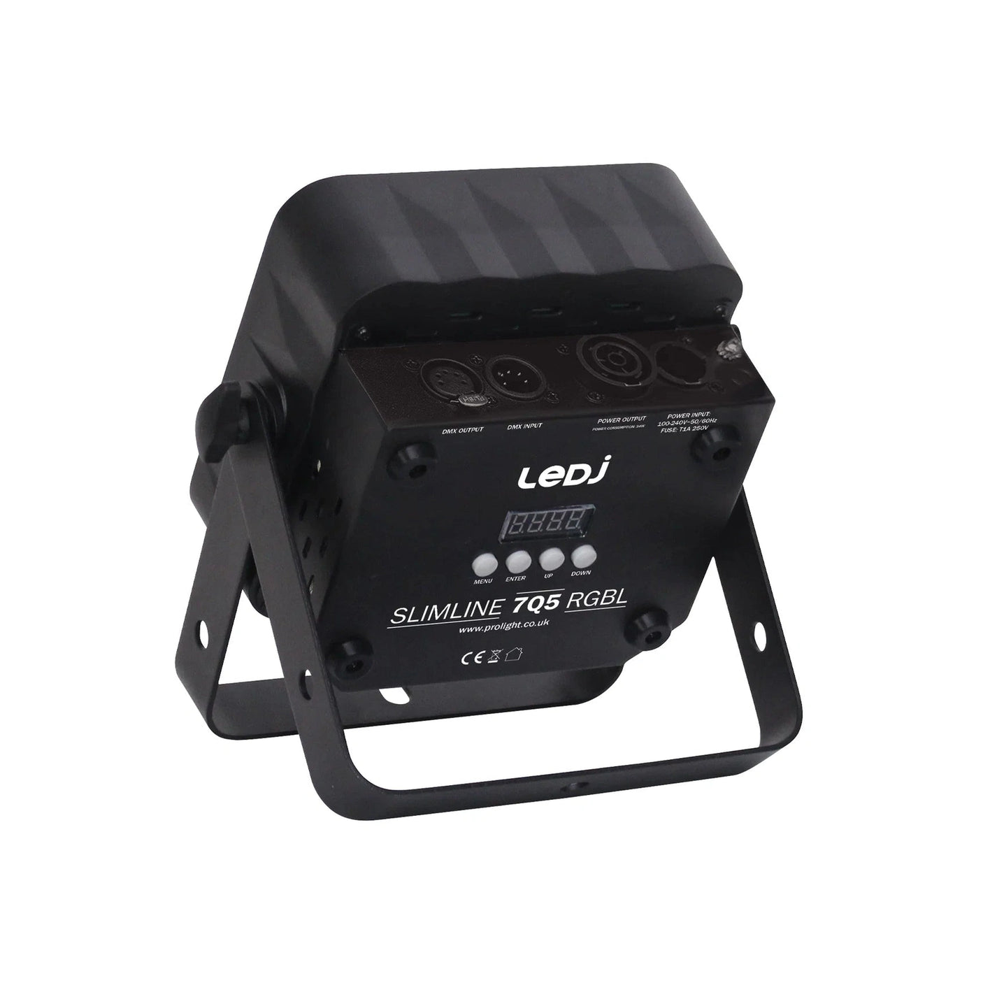 LEDj Slimline 7Q5 RGBL LED Par Can – Black Housing 4