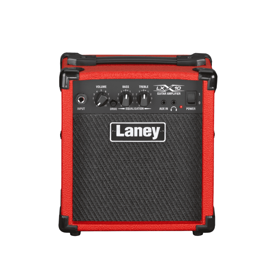 Laney LX10 - Compact 10W Guitar Combo Amplifier with 5" Custom Speaker Red 1