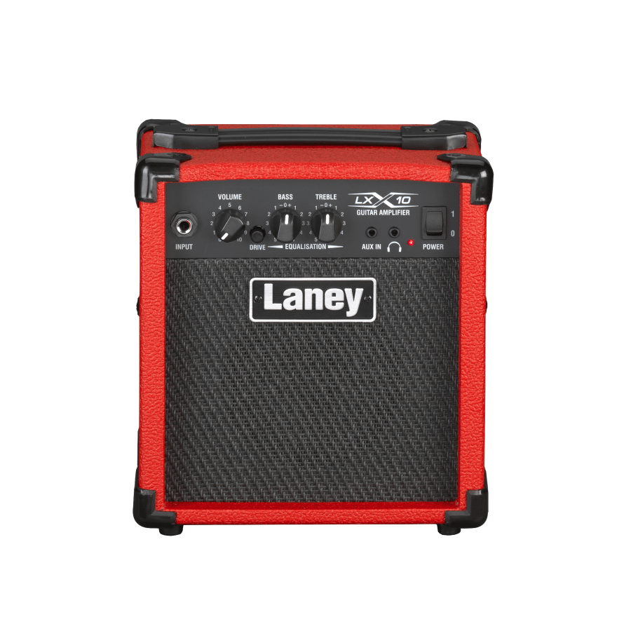 Laney LX10 - Compact 10W Guitar Combo Amplifier with 5" Custom Speaker Red 1
