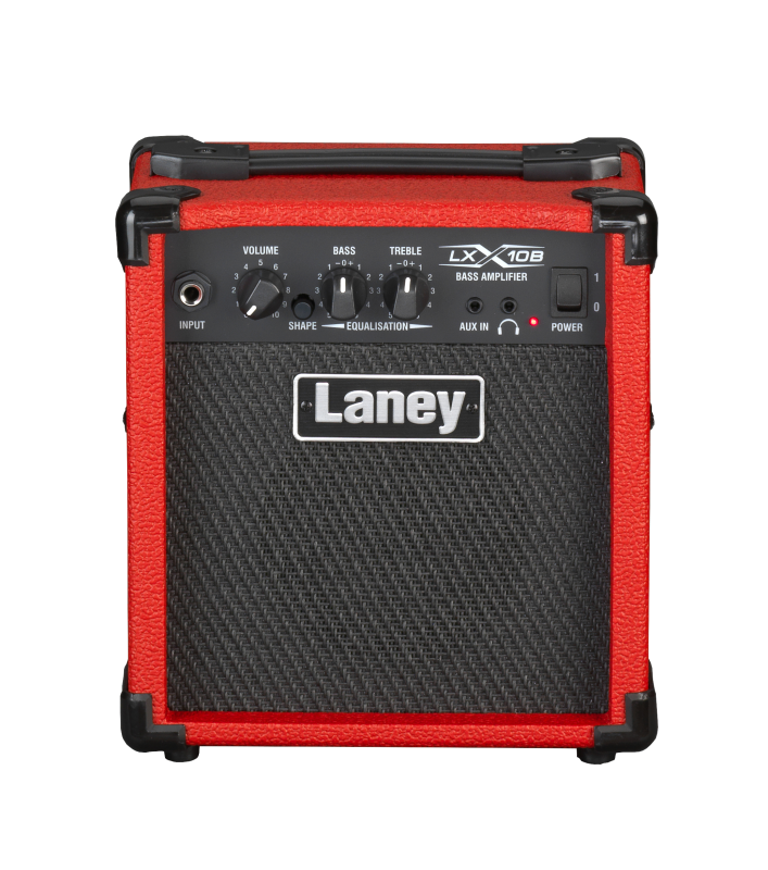 Laney LX10B-RED - Compact 10W Bass Guitar Combo Amplifier with 5" Woofer