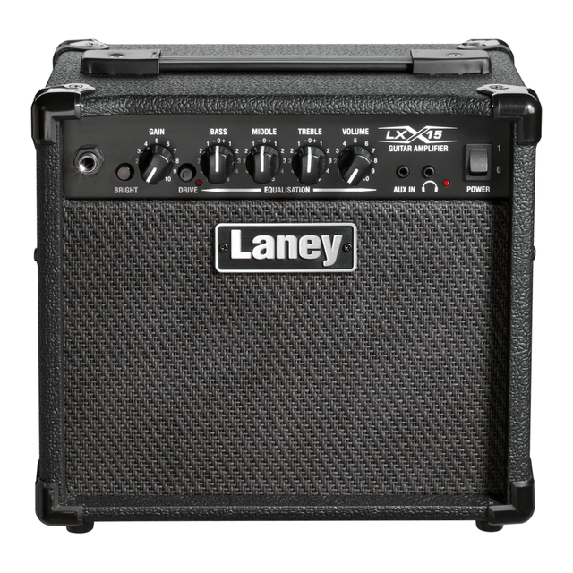 Laney LX15 - Compact 15W Guitar Combo Amplifier with 2 x 5" Woofers Black 1