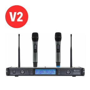 W Audio DTM 600H Dual Handheld Wireless Microphone System 606-614MHz 1