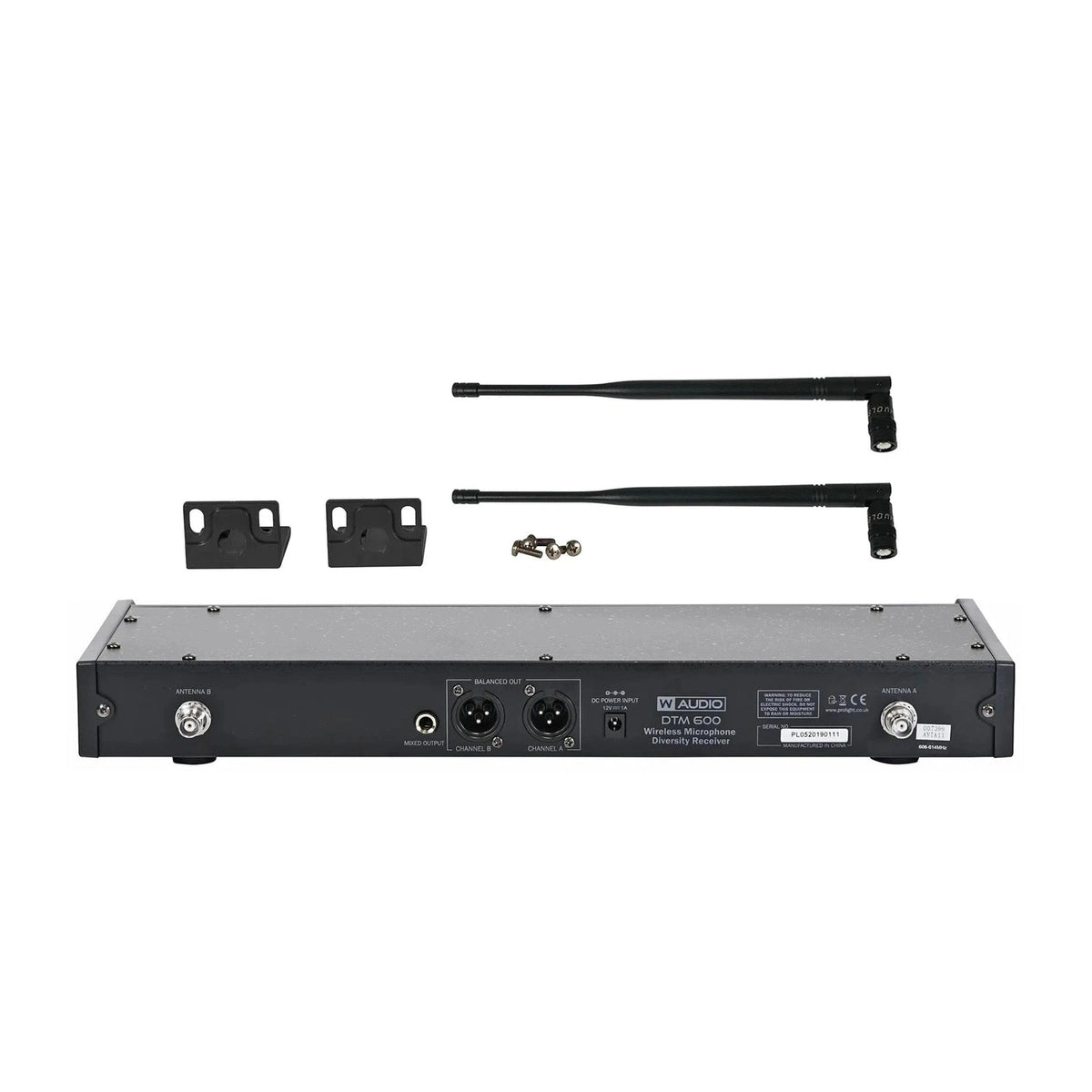 W Audio DTM 600H Dual Handheld Wireless Microphone System 606-614MHz 3
