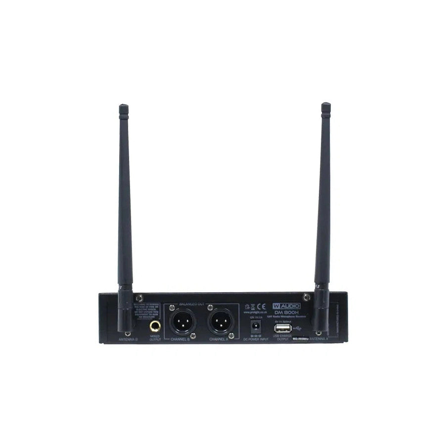 W Audio DM 800H Twin Handheld UHF System 863.0Mhz-865.0Mhz 4