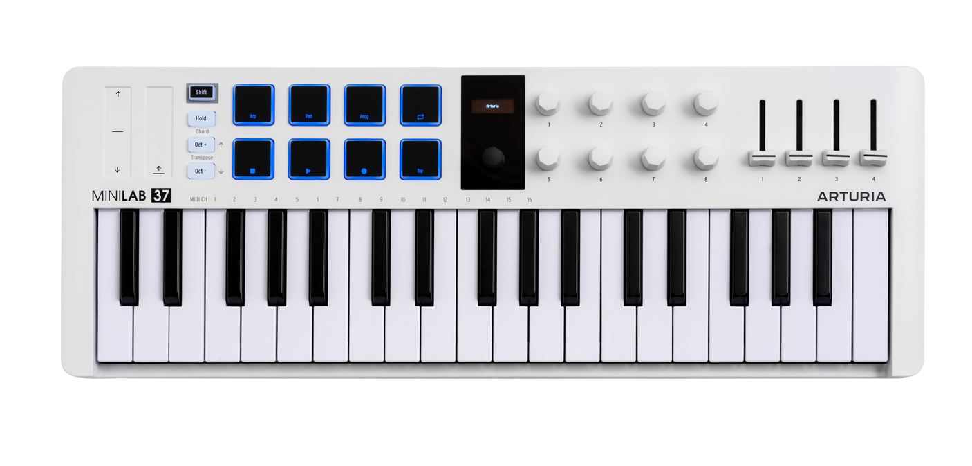 Arturia MiniLab 37 MK3 Universal MIDI Controller — White