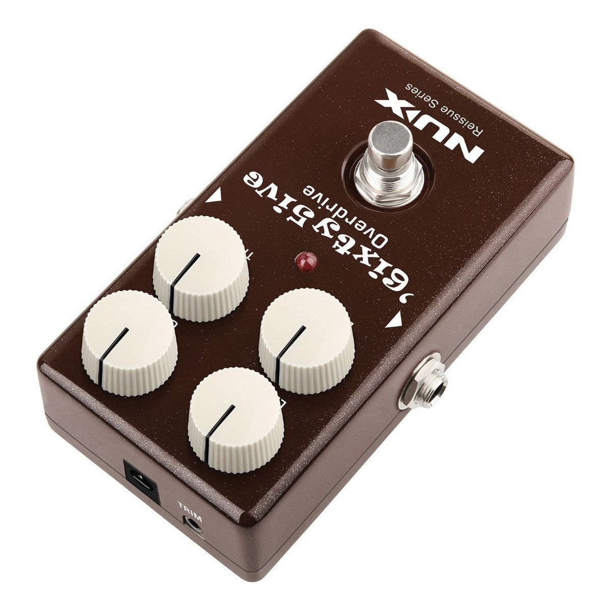 NUX 6ixty 5ive Overdrive Pedal Top Rear Side Angle
