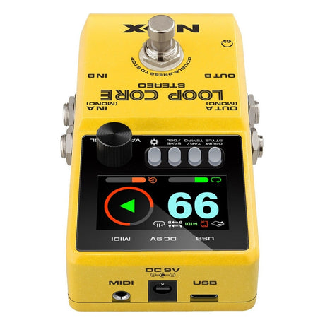 NUX Loop Core Stereo Looper Pedal Rear Top Angle