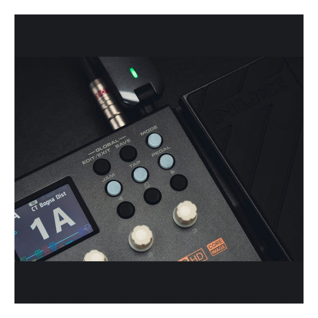 NUX MG300 MKII Zoomed Panel Buttons Shot