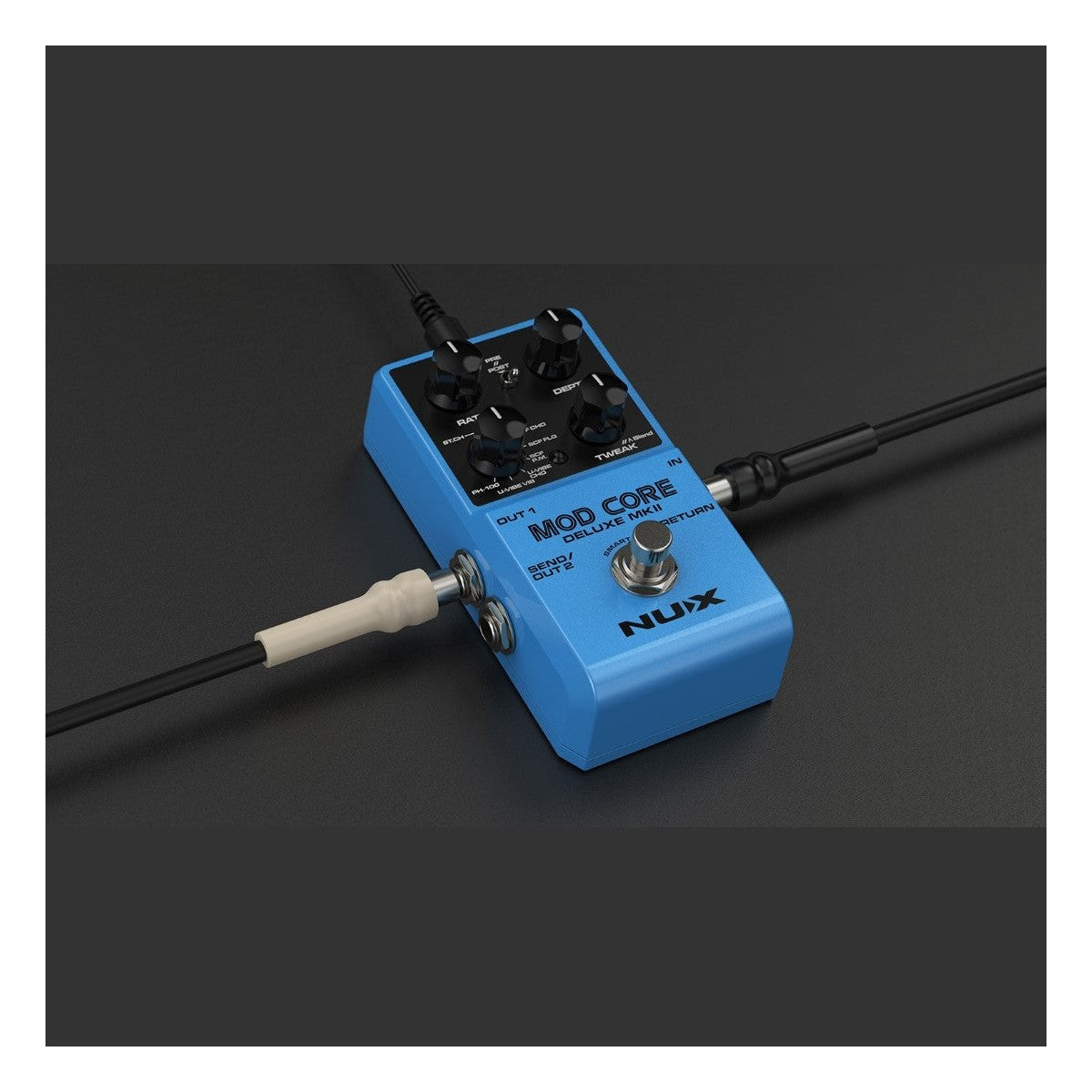 NUX Mod Core Deluxe Pedal Plugged In Lifestyle Shot