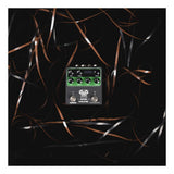 NUX Tape Echo Pedal Lifestyle Shot with Stylised Tape Reel Background