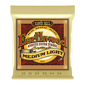 Ernie Ball P02003 - Earthwood Medium Light 80/20 Bronze Acoustic Guitar Strings .012 - .054 1