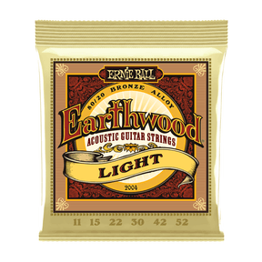 Ernie Ball P02004 Light Earthwood 80/20 Bronze Acoustic Guitar Strings .011 - .052 1