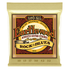 Ernie Ball P02008 - Earthwood Rock and Blues 80/20 Bronze Acoustic Guitar Strings .010 - .052 1