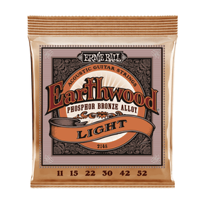 Ernie Ball Light Earthwood Phosphor Bronze Acoustic Guitar Strings .011 - .052 1