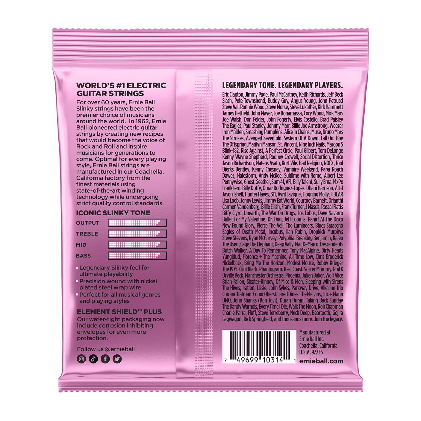 Ernie Ball Mega Slinky Nickel Wound Electric Guitar Strings .0105 -.048 2