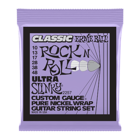 Ernie Ball Ultra Slinky Classic Rock N Roll Pure Nickel Electric Guitar Strings .010-.048 1