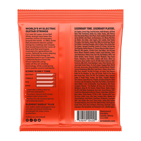 Ernie Ball 7-String Skinny Top Heavy Bottom Slinky Electric Guitar Strings .010 - .062 2
