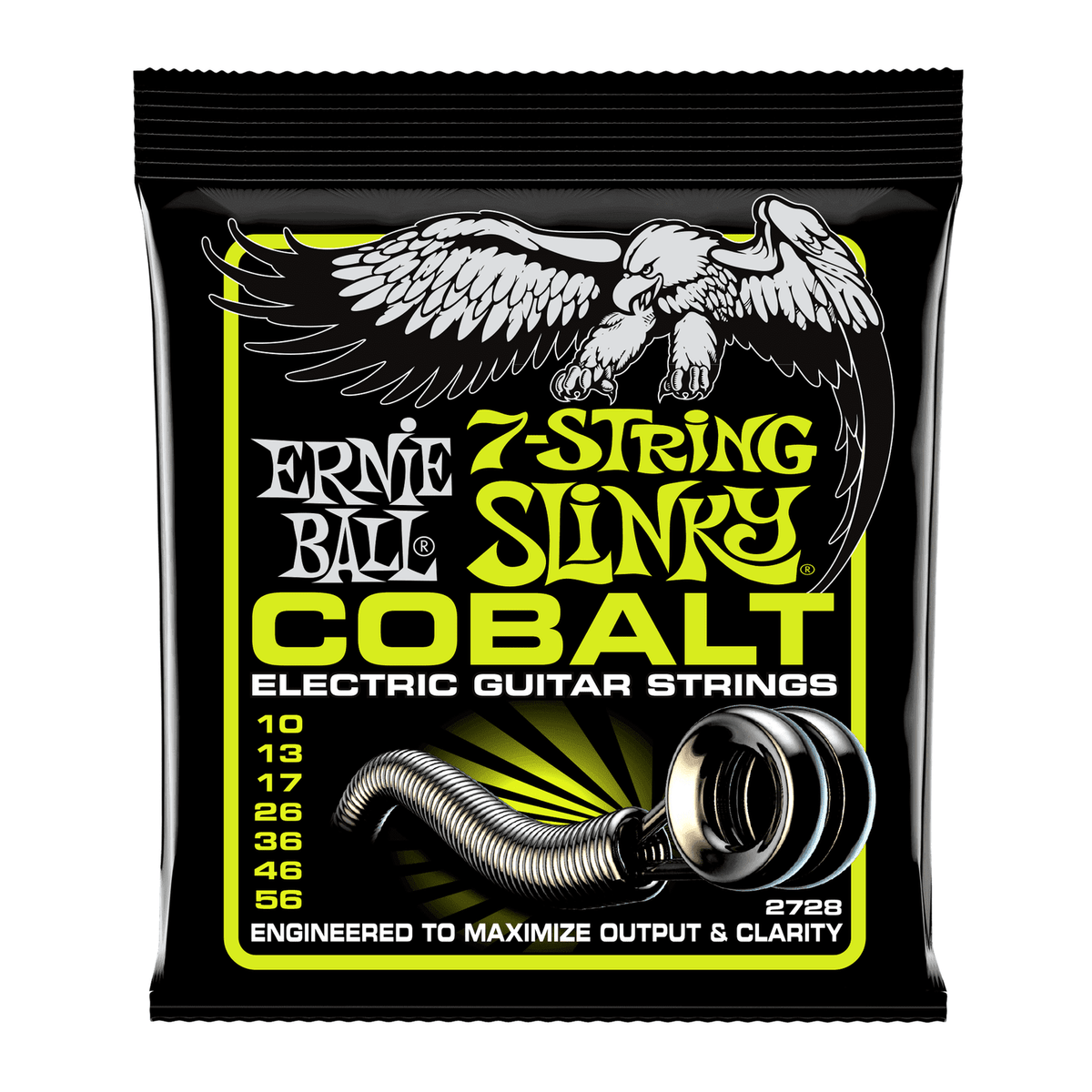 Ernie Ball 7-String Regular Slinky Cobalt Electric Guitar Strings 10-56 1