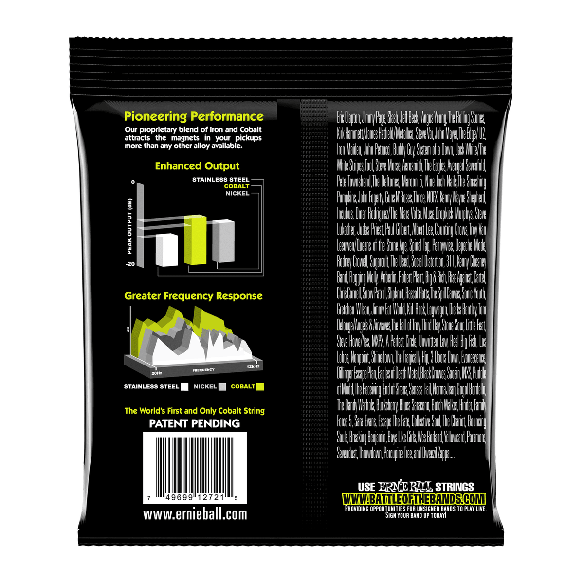 Ernie Ball 7-String Regular Slinky Cobalt Electric Guitar Strings 10-56 2