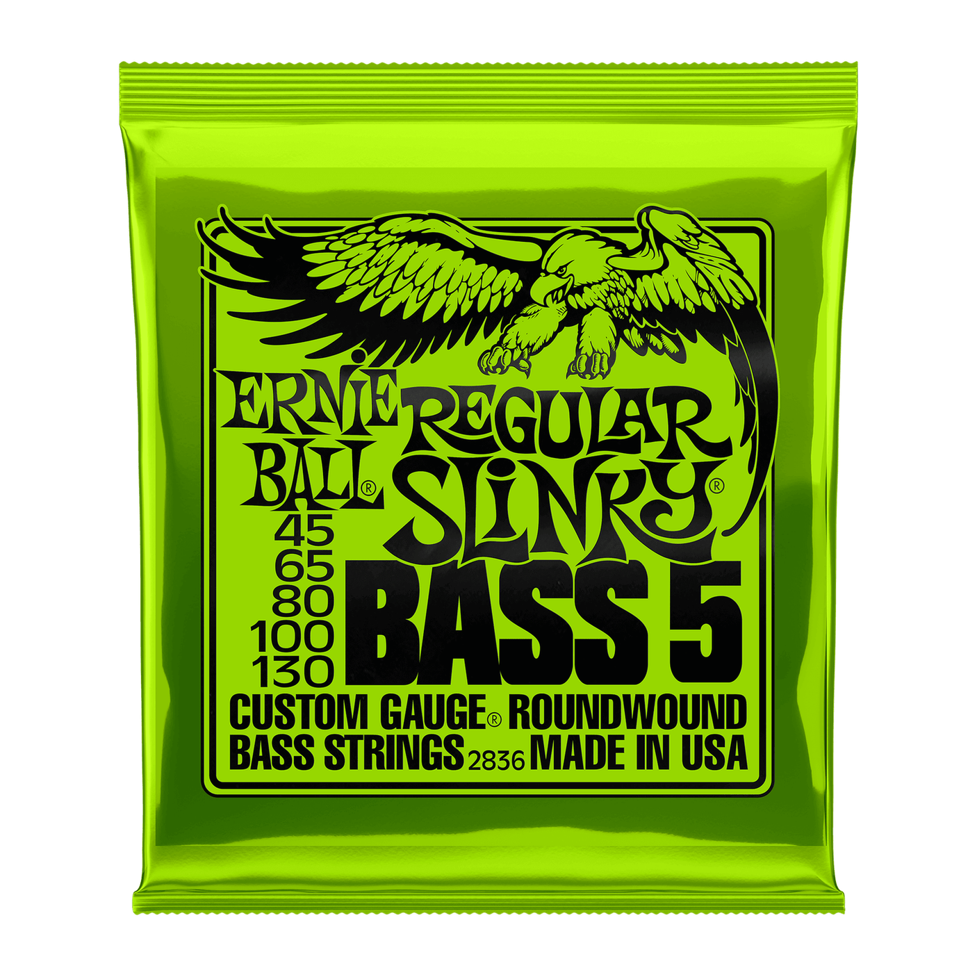Ernie Ball 5-String Regular Slinky Bass Guitar Strings .045 - .130 1