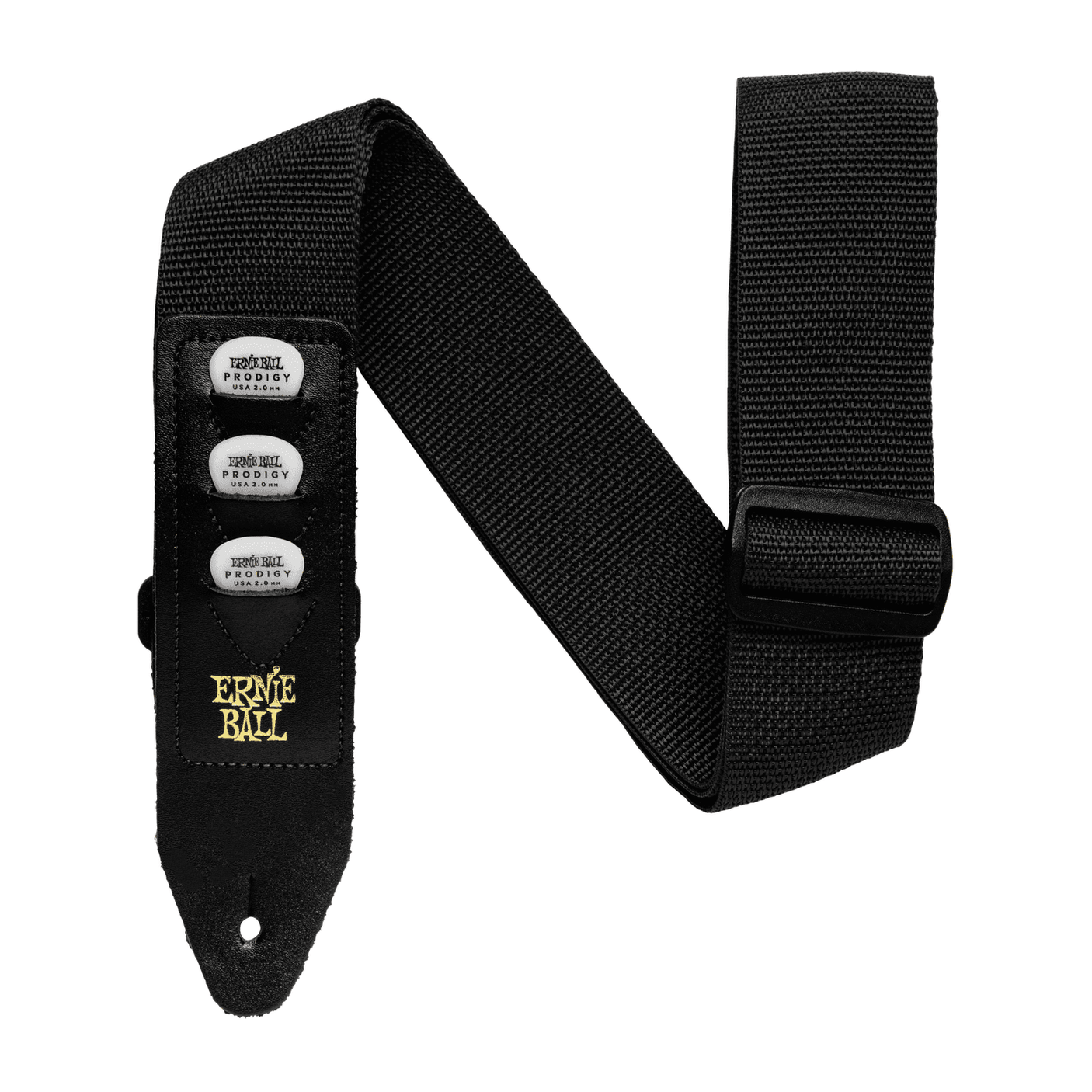 Ernie Ball Polypro Pickholder Guitar Strap — Black P04039 1
