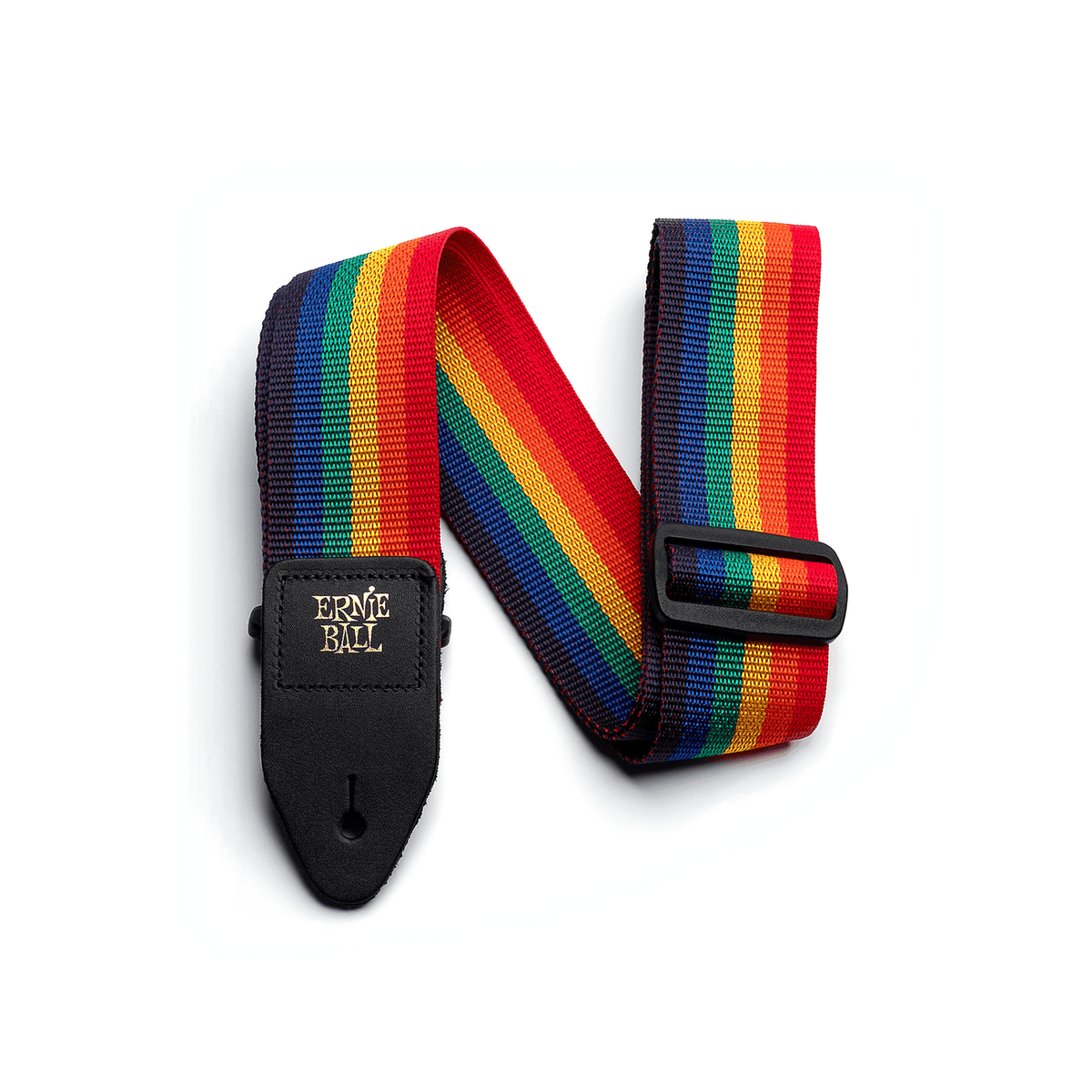 Ernie Ball Adjustable Polypro Electric and Bass Guitar Strap - Rainbow P04044 1