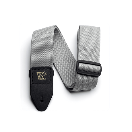 Ernie Ball Adjustable Polypro Electric and Bass Guitar Strap - Grey P04046 1