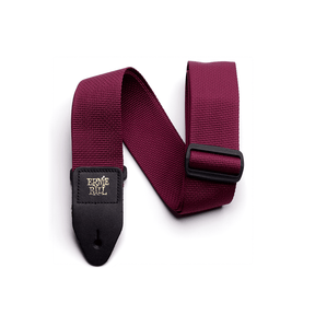 Ernie Ball Adjustable Polypro Electric and Bass Guitar Strap - Burgundy P04047 1